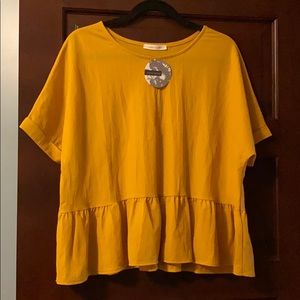 SHOP STEVIE - Kiki peplum top - mustard - size: L